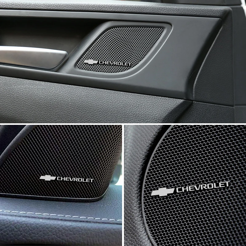 4 шт. автомобиль аудио украсить 3D алюминиевая эмблема Стикеры для Chevrolet Cruze Aveo Captiva