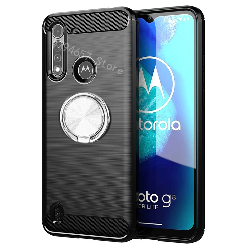 Чехол с кольцом на палец для Motorola G8 Power Lite чехол Moto E6S E6 Plus One Version Macro Action Play|Бамперы|