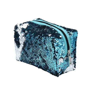 

Sequin Cosmetic Bags For Women Fashion Outdoor Tavel Portable Handbag Female Square Shoulder Bag Tote Ladies Makeup Purse Large