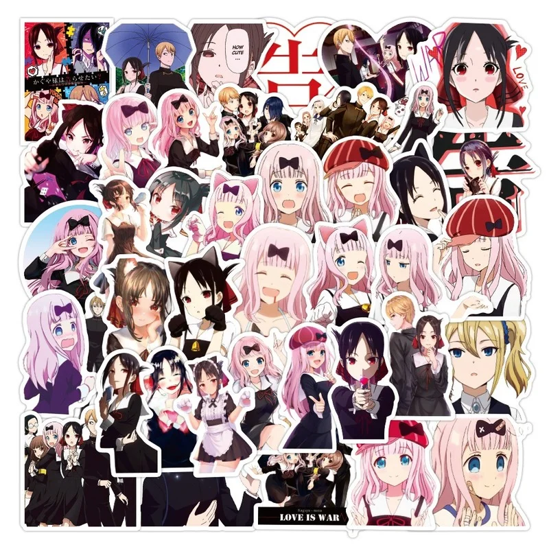 10/50PCS Anime Love Is War Chika Fujiwara Stickers for DIY Girl Stationery Laptop Phone Guitar Suitcase Cute Kaguya Sama Sticker | Игрушки и