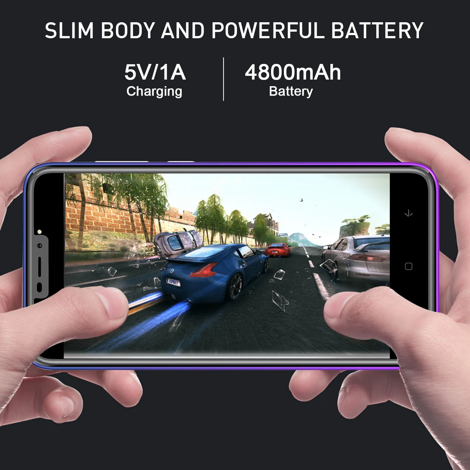 DUODUOGO G55 мобильный телефон Android 9,0 3 ГБ ОЗУ 16 Гб ПЗУ 13MP+ 5MP 5," HD ips 4800mAh отпечаток пальца 4G celular смартфон мобильный телефон