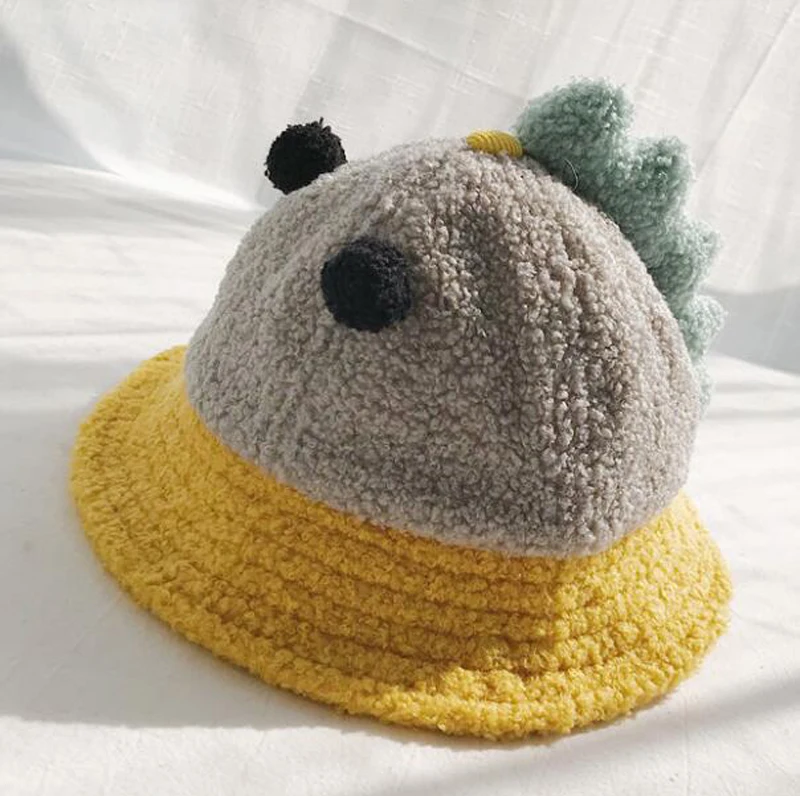 Kids Warm Hats Super Cute Dinosaur Bucket hats for Toddler Infant Newborn