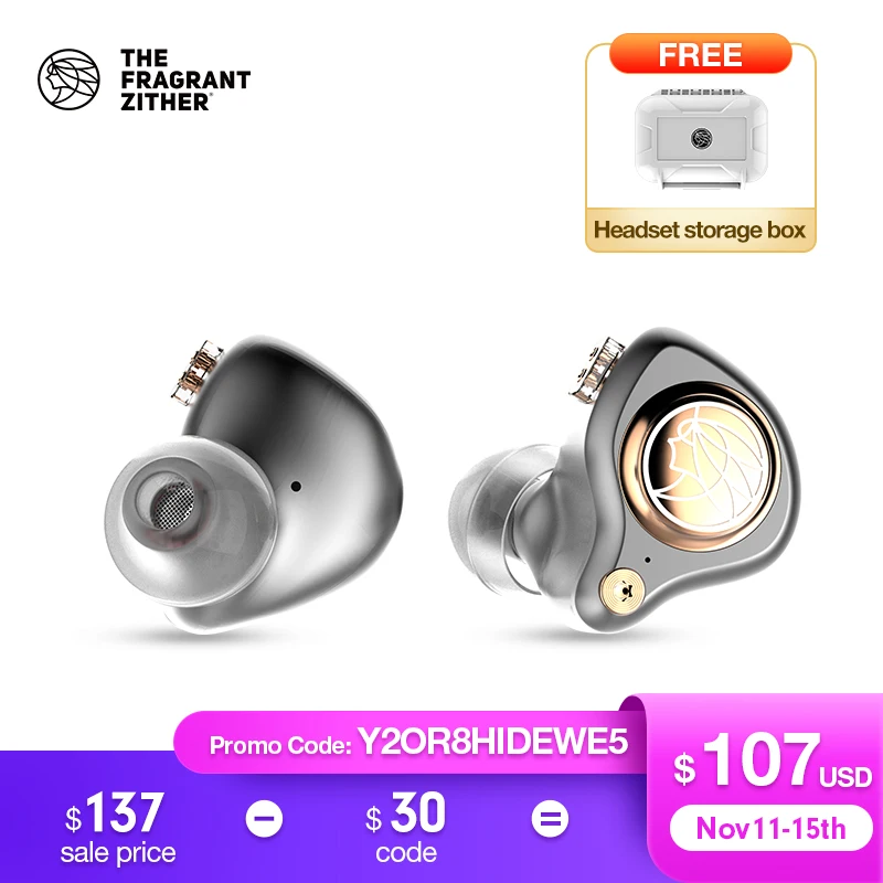 TFZ/ KING LTD Hifi Earphones8 - core Silver-plated