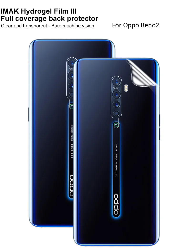 Imak Гидрогелевая пленка для Oppo Reno2 Reno 2 Z задняя Передняя Задняя Защитная Прозрачная Олеофобная пленка