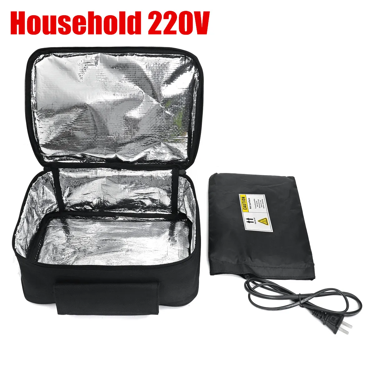 Household 220V 12 В/110 В/220 В мини-Личная Портативная сумка для обеденной печи, мгновенный подогреватель пищи, электрическая печь с подогревом, Ланч-бокс для транспортного средства/домашнего использования - Цвет: Household 220V