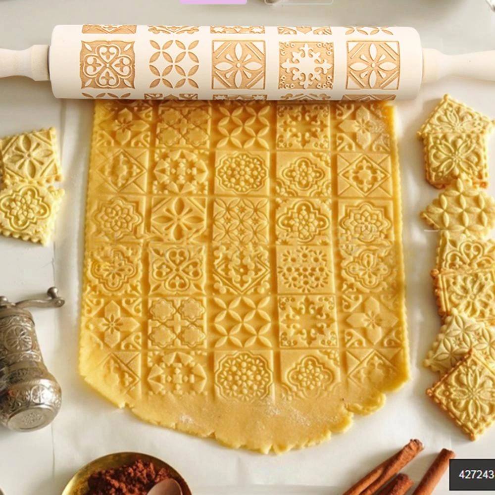 Wood Embossing Rolling Pin Fondant Cake Dough Cookies Noodle Biscuit Vintage Pattern Engraved Roller For Drop Shipping Rolling Pins Pastry Boards Aliexpress