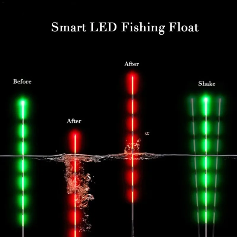 Умный поплавок для рыбалки, датчик тяжести, Электрический светящийся, автоматически меняющийся цвет, напоминающий ночной Световой поплавок, поплавок