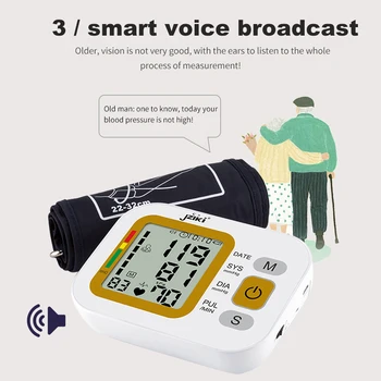 

IHB Heart Rate Test Voice Broadcast Intelligent Blood Pressure Meter Built-in Lithium Batterie Rechargeable Blood Pressure Meter