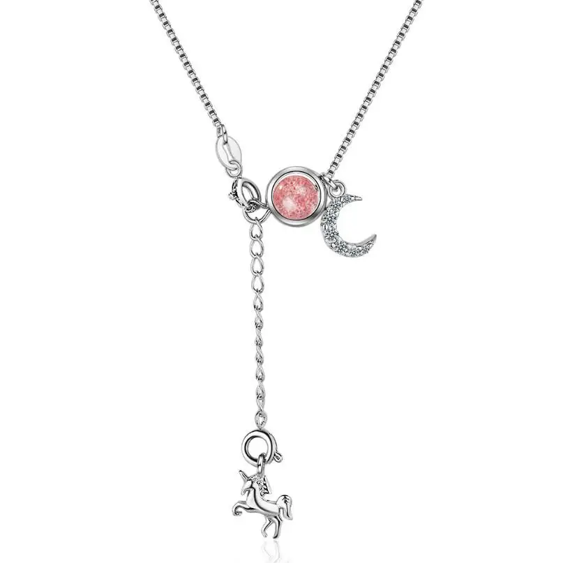 Женское ожерелье с кулонами в виде Луны Moonstone короткая цепочка на ключицы из