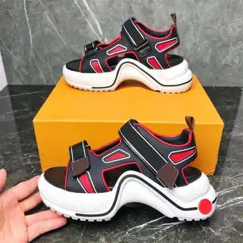 

2020 Summer Flat Platform Sneaker Sandals Women Casual Mixed Color Ladies Shoes Femmes Sandales Luxury Design Zapatillas Mujer