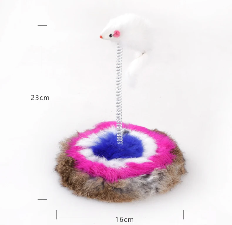 Plush Pet Claw Toy Tumbler Mouse Cats Scratching Mouse Funny Cat Scratch Amusing Interactive Springs Toys for Cats Small Animals (2)