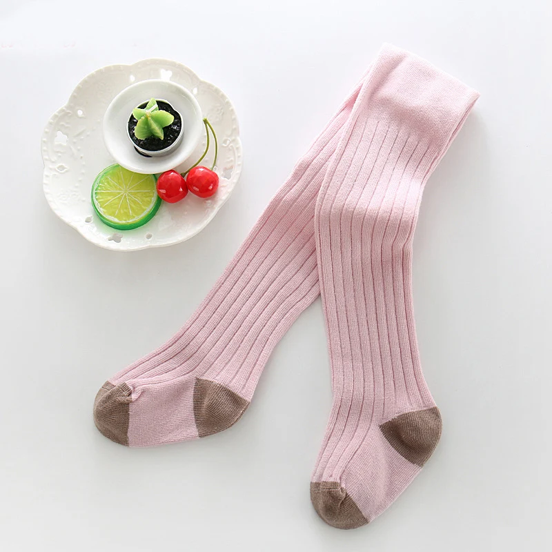 Детские носки для танцев, детские вязаные гетры для девочек, колготки для новорожденных, осенне-зимние гетры - Цвет: pink