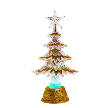 

Tabletop Mini Christmas Tree with LED Lights Artificial Pine Tree for DIY Halloween Christmas Ornaments Decorations