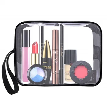 

Transparent PVC Cosmetic Bag Set Women Clear Waterproof Make up Cases Toiletry Wash Storage Emulsion Sub-bottle Trip Accessories