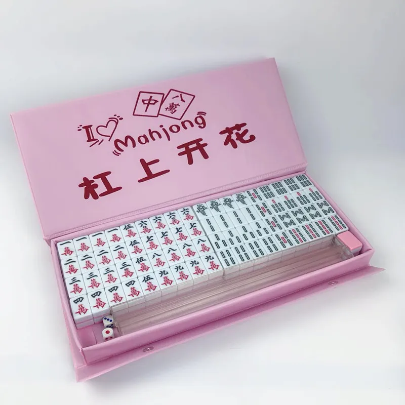 

24 Size Mini Double Color Mahjong Set Travel Outdoor Douyin Small Mahjong Offer