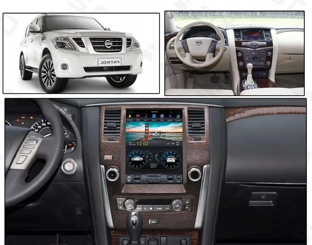 Android 9 4 Гб DSP Tesla стиль PX6 Автомобильный gps навигатор для NISSAN PATROL 2010+ головное устройство мультимедийный плеер лента Авторадио рекордер