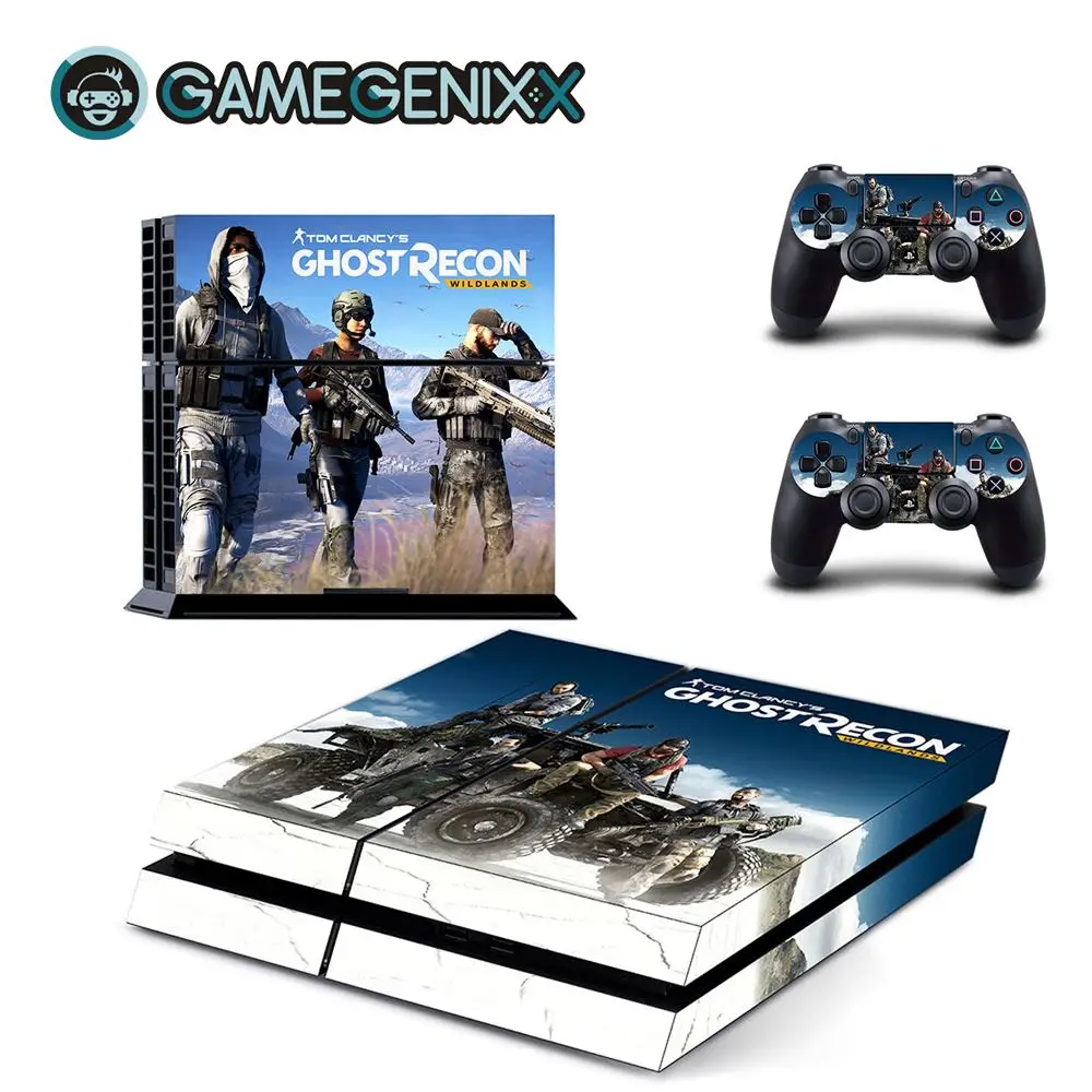 Защитная Наклейка на кожу GAMEGENIXX для консоли PS4 и 2 контроллеров-Ghost Recon