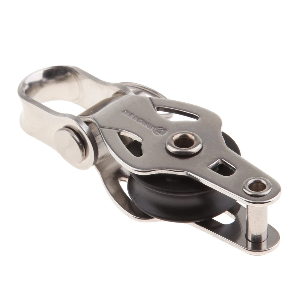22mm Single Pulley Block Heavy Duty Hardware Wheel Rigging Lifting Loading 150Kgs