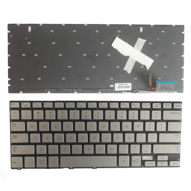 Новая клавиатура для ноутбука США Samsung 7 Ultra 730U3E NP730U3E 740U3E NP740U3E серебристая