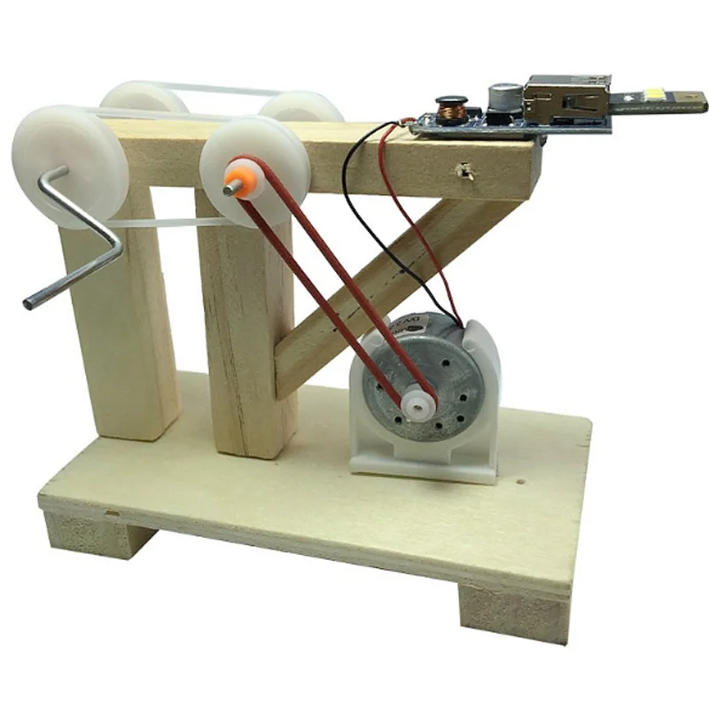 Dynamo Generator Model Building Wood Invention Science Experiment Assemble DIY Handmade Kits Kid Intellectual Training Toys 1Set|Наборы для