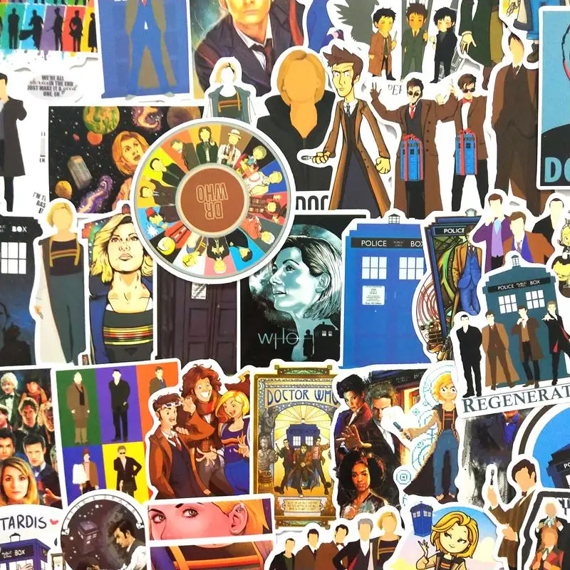50 шт. наклейка Doctor Who s для багажа мотоцикла ноутбука скейтборда телефона автомобиля Граффити стикер чемодана