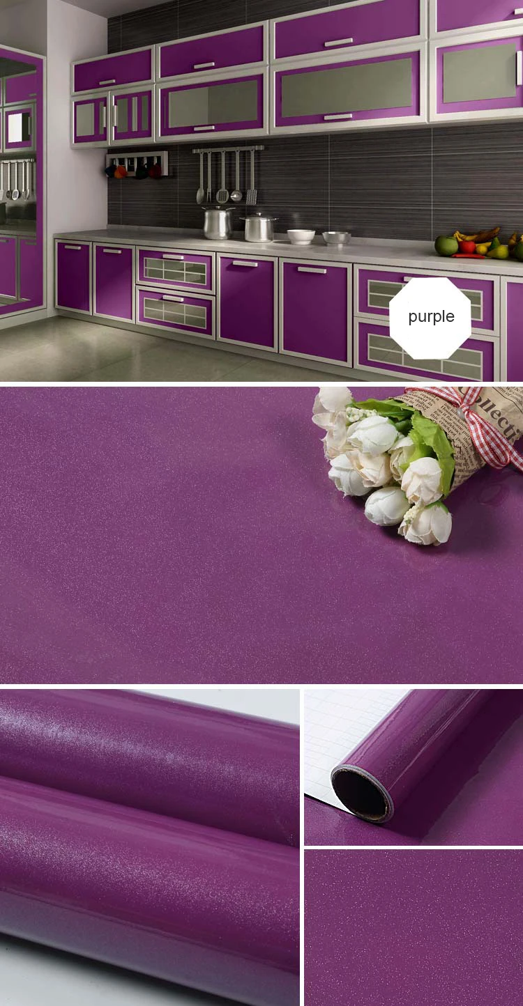 White DIY Decorative Sticker Old Furniture Renovation Self-Adhesive Wallpaper Kitchen Cabinet Wardrobe PVC Waterproof Wall Paper