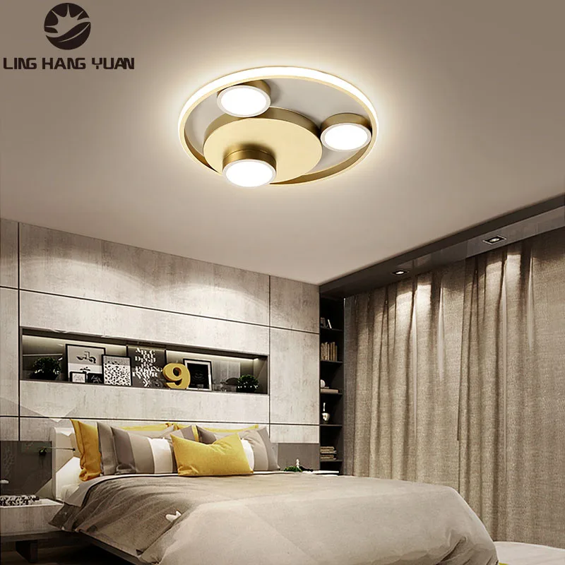 

Modern Led Chandelier Gold&Black Led Ceiling Chandelier Lighting luminaires for Living room Bedroom Dining orom Kitchen Lustres