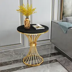 Mesa de centro, mesa de té, mesa redonda pequeña de mármol, mesa de negocios, mesa redonda pequeña de hierro, mesa de centro para sala de estar