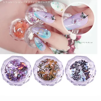 

1Box Three-dimensional simulation bowknot nail jewelryNail Art Stones Charms Colorful 3D Nail Art Decorations DIY Accessories