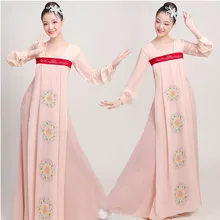 Сказочное летнее платье Hanfu ежедневное улучшение косплей фестиваль костюм Корейская танцевальная одежда дамское винтажное цветочное шифоновое платье