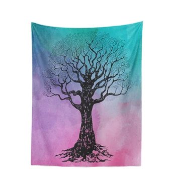 

Color Nature Tapestry Tree Abstract Branches Art Wall Tapestry Decoration Living Room Bedroom Polyester 130*150Cm Beach Towel