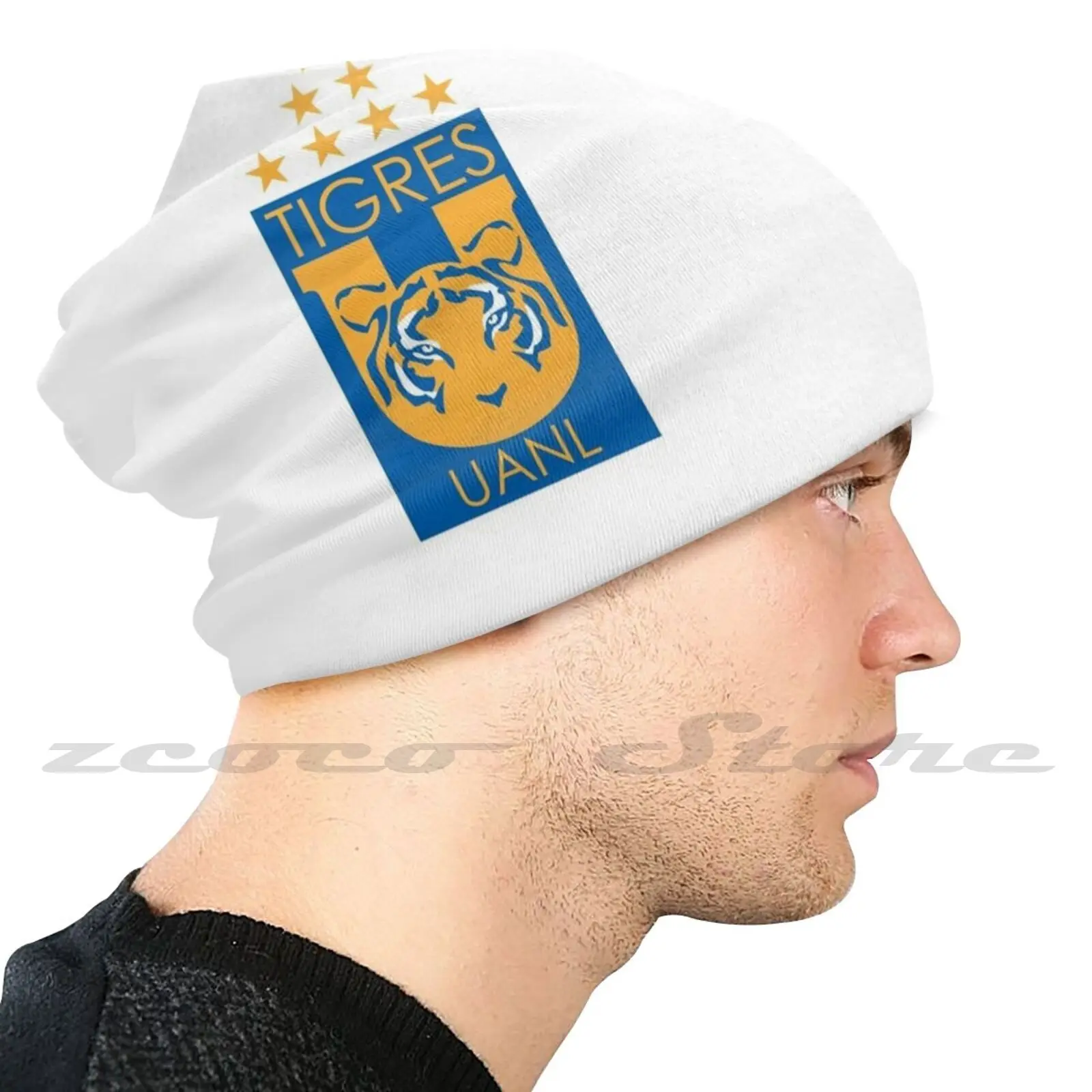 Вязаная шапка Tigres кепка с углублением мягкая эластичная для занятий спортом на