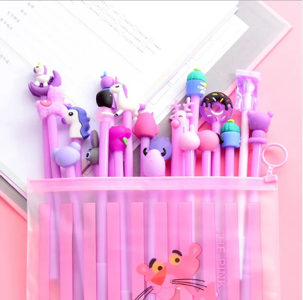 3 Creative 20Pcs/Set Lovely Girl Pink Cartoon Gel Pen Combination Suit Netural Black 0.5mm Signature Pen 100pcs/Lot/5Sets GP567 - Цвет: 3