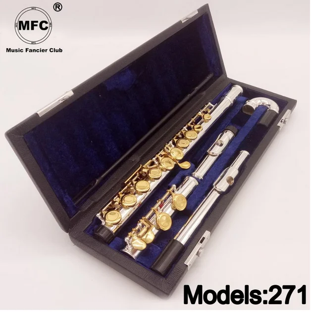 Новинка профессиональная флейта MFC 271 Посеребренная золотой ключ промежуточная