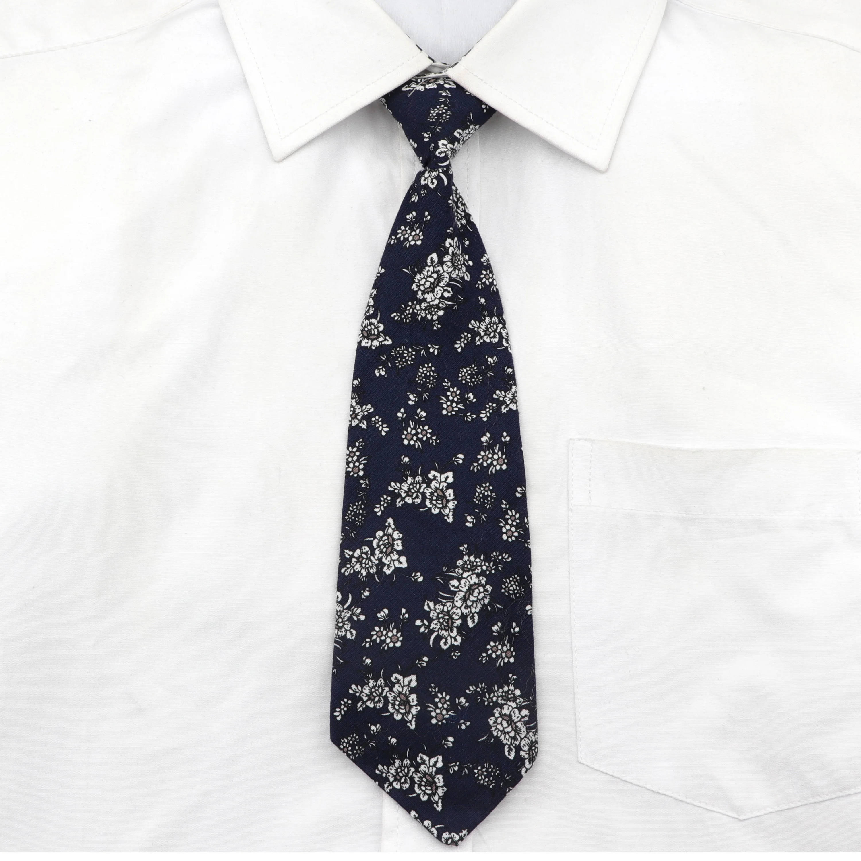 Fashion 30cm Cotton Floral Striped Vintage Kids College Casual Necktie Girl Cute School Daily Uniform Bow Tie Shirt Accessories