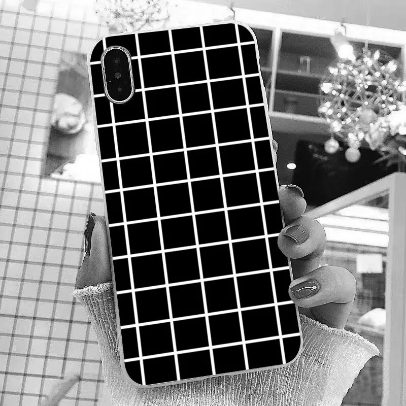 Black white Yellow Grid 
