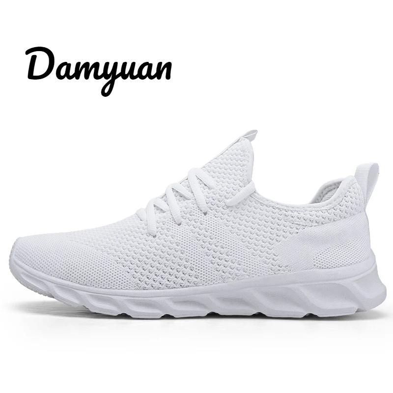 Damyuan Men's Casual Shoes Men's Shoes Size 46 47 Footwear Sneakers Sport Fashion Footwear Women Shoes New Fashion Lovers Shoes - Цвет: 8058 White