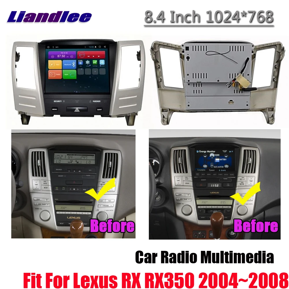 Liandlee 8 4 дюймов Android экран для Lexus RX RX350 2003 ~ 2008 автомобильный DSP Carplay BT Wifi GPS навигация