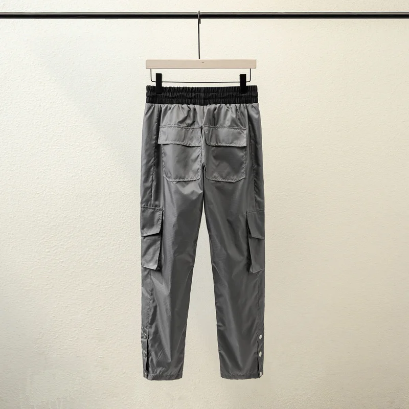 

19SS rhude Cargo Pants nylon Big Pockets 1:1 top Quality Joggers rhude Sweatpants Trousers Mens Jogger Army RHUDE Pants