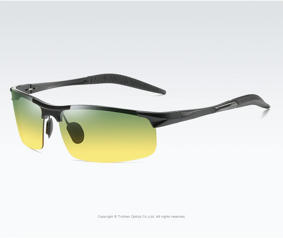 Mens Aluminum Sports Glasses for Driving Day and Night Vision Goggles Anti Glare Sunglasses with Gradient Polarized Lenses 5933