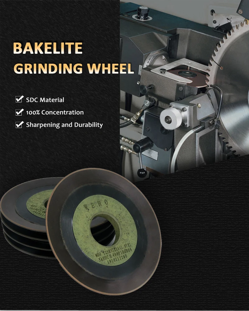 Diamond Grinding Wheel for Carbide Tungten Saw Blade Rake Face Angle Resharpen Disc Steel Milling Cutter Tool Sharpener Grinder