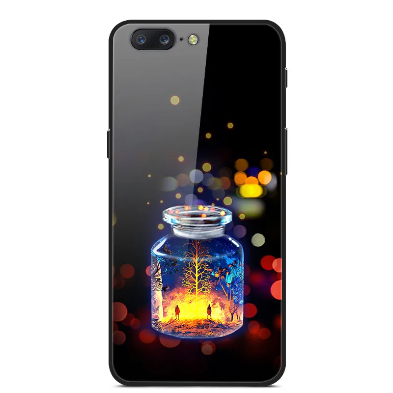 Для Oneplus 5 5 T чехол из закаленного стекла жесткий чехол для телефона для Oneplus 7 Pro TPU бампер чехол s для One plus 5 T 7 Pro Coque