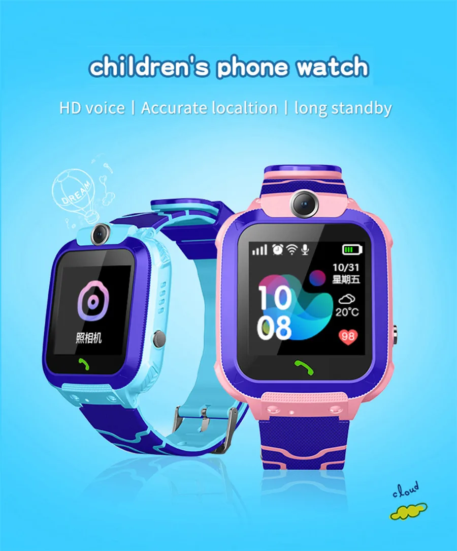Новые Детские умные часы LBS Водонепроницаемые Детские умные часы с камерой SOS сенсорный экран голосовой чат детские часы для телефона