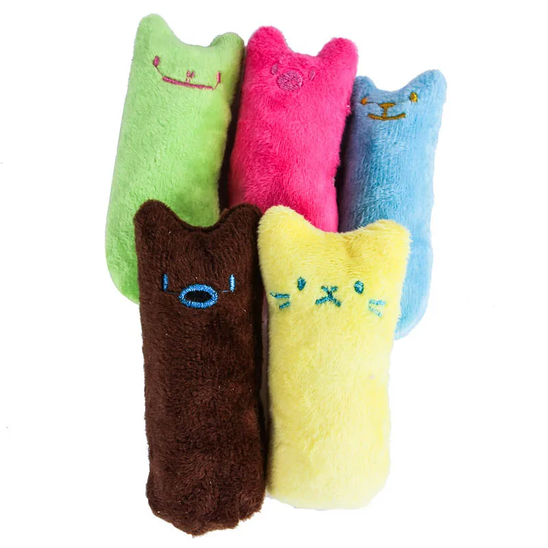 Teeth Grinding Catnip Toys Funny Interactive Plush Cat Toy Pet Chewing Toys Claws Thumb Bite Kitten Cat Toys For Cats 9.5*4cm