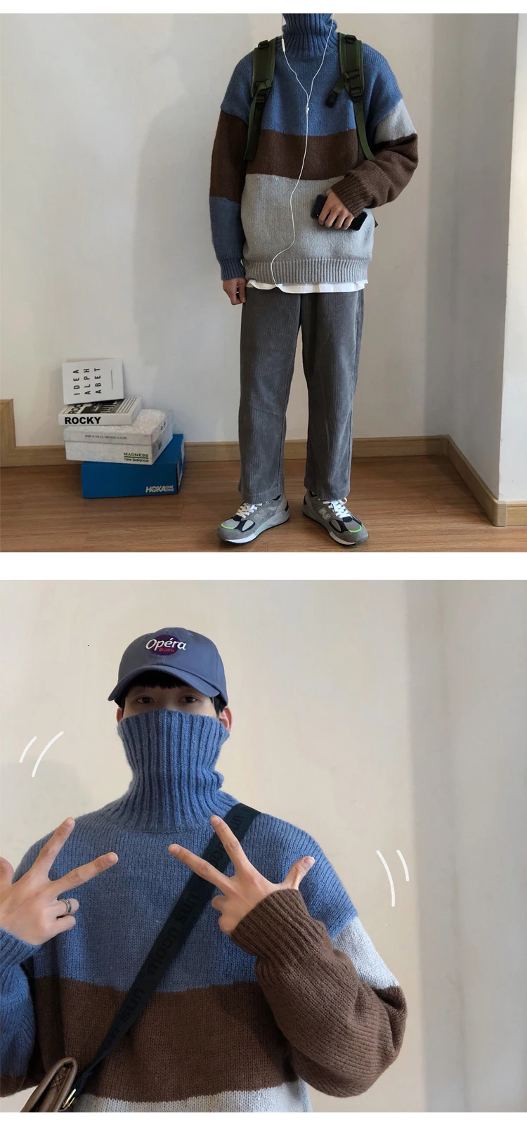 Зимний толстый мужской свитер, теплый Модный повседневный вязаный пуловер, мужские свободные вязаные свитера, мужской свитер, одежда