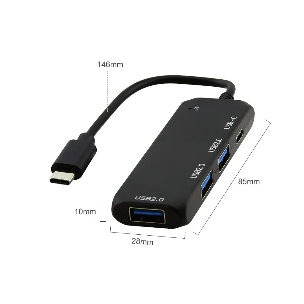 CHYI 4 Порты и разъёмы разъемом спецификации Usb type-c Usb Тип C 3,1 концентраторы 2,0 мульти Порты Портативный хаб usb-разветвитель мини смартфон Accossories для компьютера Macbook
