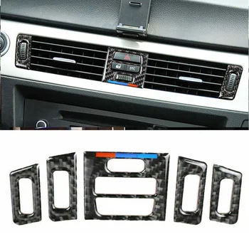 

For BMW E90 E92 E93 Car Carbon Fiber Interior Central Air Vent Outlet Trim