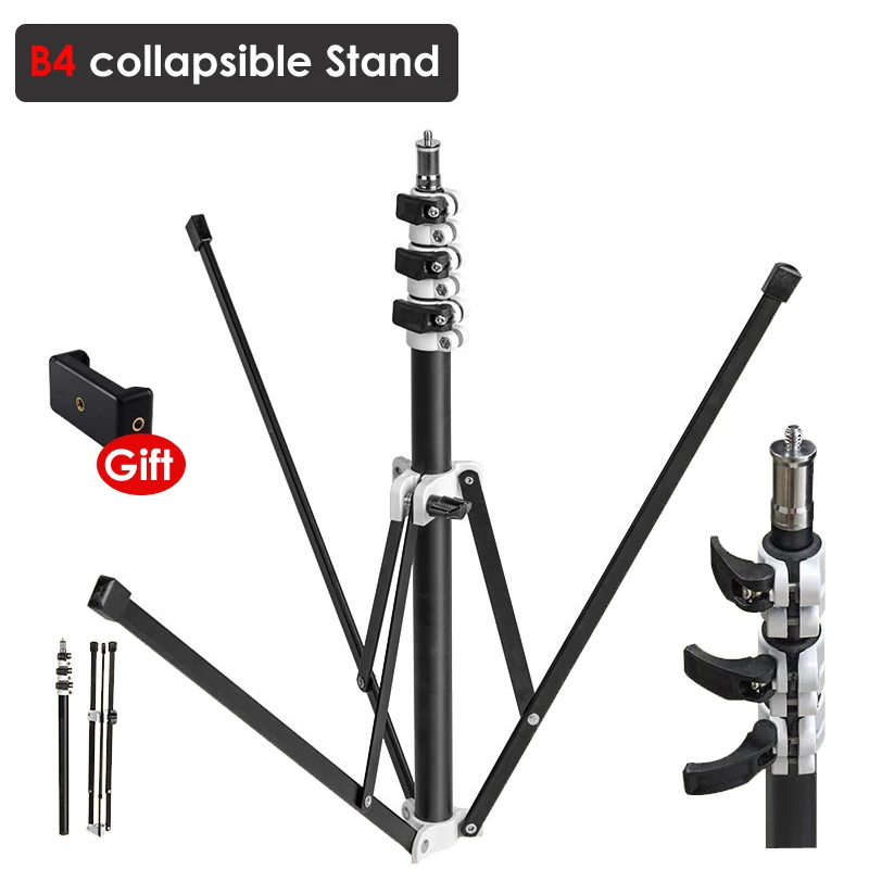 HPUSN B4 Light Stand Collapsible Tripod for Photo Video Lighting