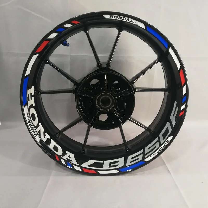 Для honda CBR650F мотоциклы колеса наклейки водонепроницаемый Светоотражающие Обода наклейки передние и задние пользовательские внутренний обод