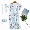 Casual cartoon nightdress women night dress summer cute short sleeve knit cotton sleepdress women nightgowns Plus size ► Photo 2/6